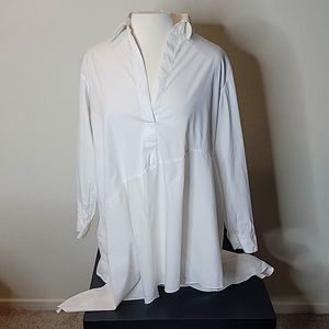 Zara White Tunic Blouse XL